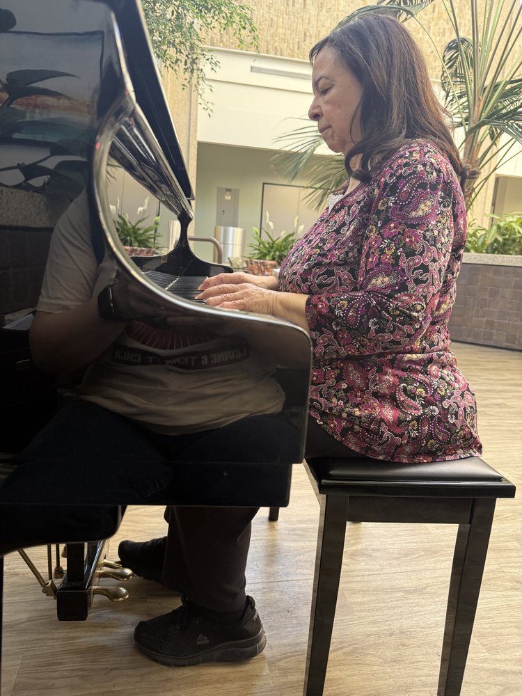 Lucy at the piano